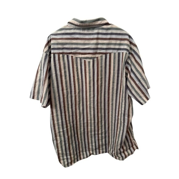 Wrangler men's pearl snap button down -green, brown, white size 3xl - Picture 3 of 3